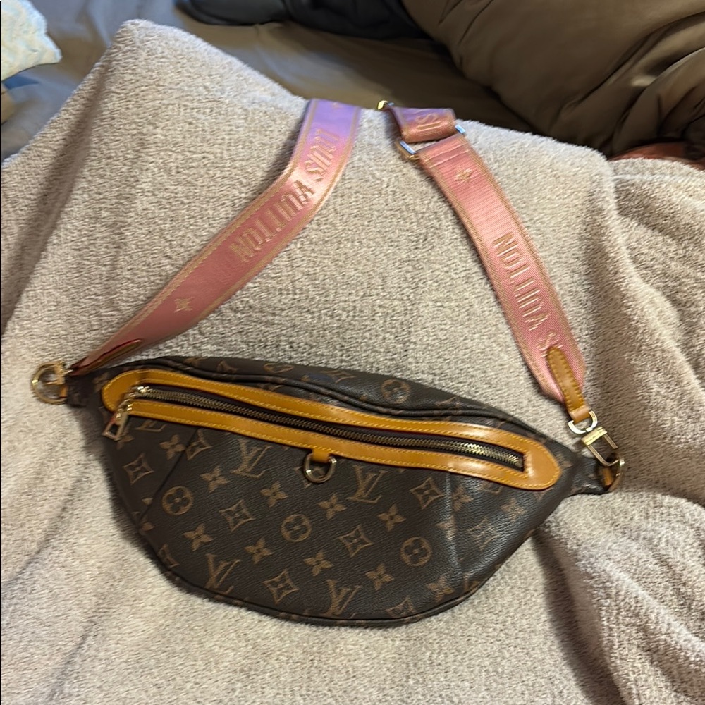 Luxury Brown Monogram Crossbody Bag